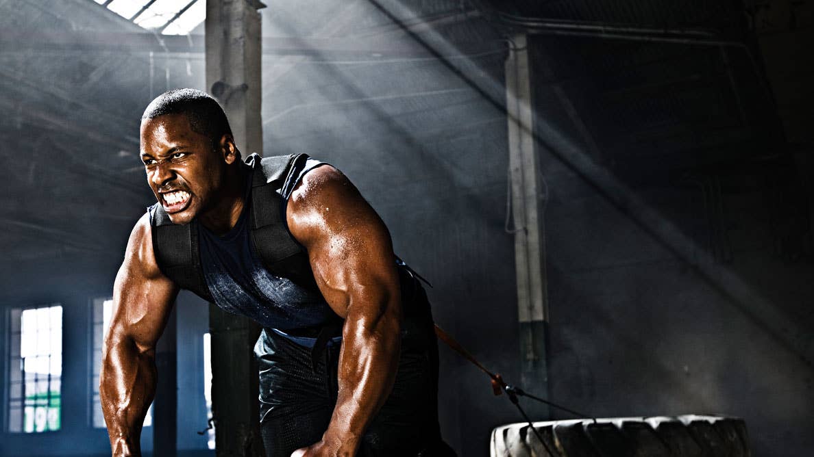 person doing heavy compound lifts for bulking