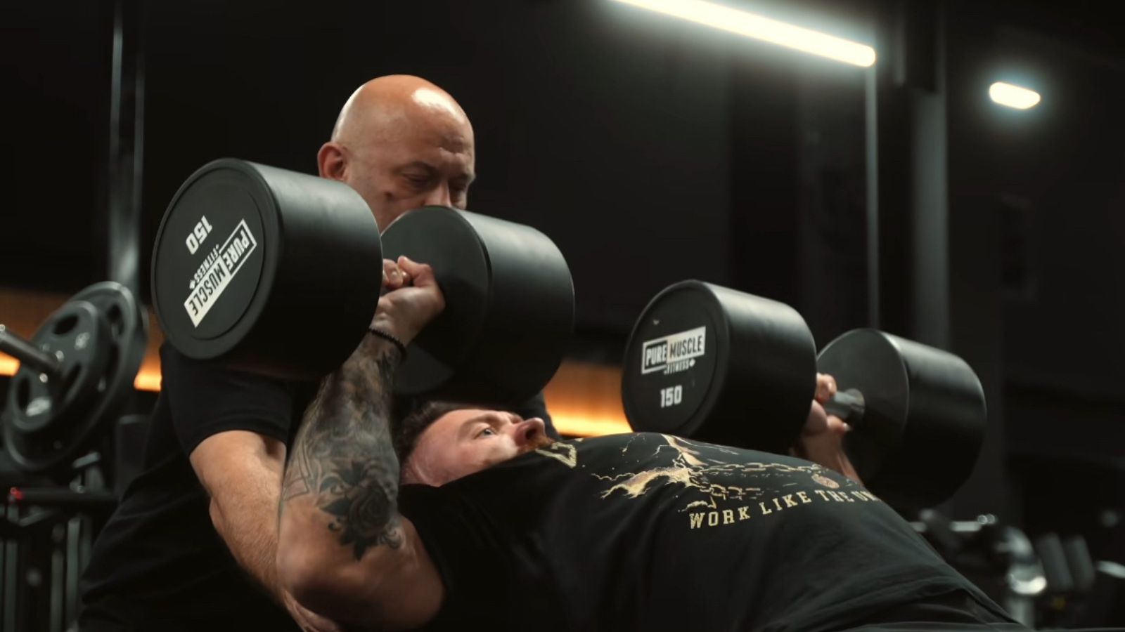 person lifting weights for muscle building
